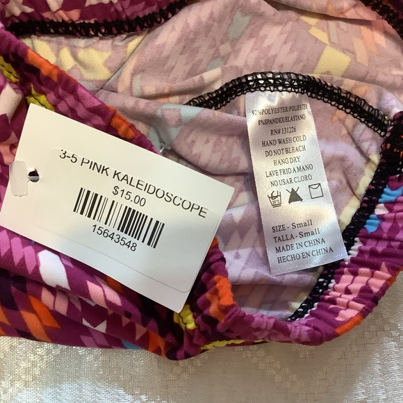 Leggings Kid’s Age 3-5 Pink Kaleidoscope Pattern - Picture 3 of 6